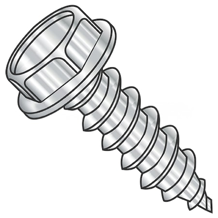 Usa Industrials Self-Drilling Screw, #8-18 x 1/2", Plain 18-8 Stainless Steel Flange Hex Head External Hex Drive BULK-SCRW-14267